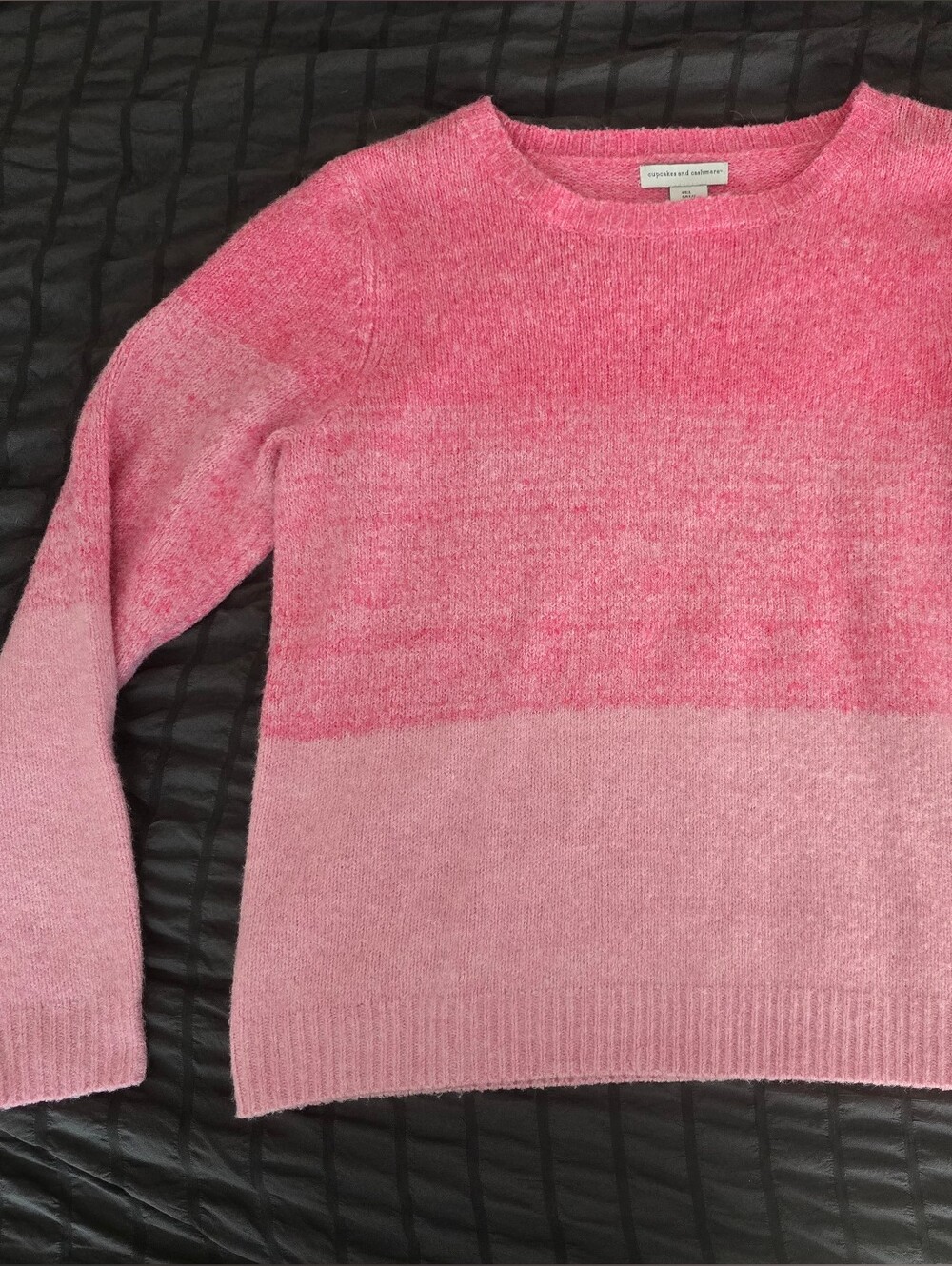 Cupcakes And Cashmere Soft Ombre Pink Crewneck Sweater - Women